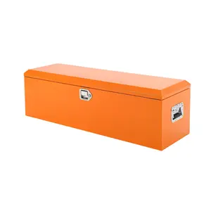 Garvee Orange Coated Steel Truck Tool Box Metal Toolbox Lockable Toolbox Organizer 48X15X15 Inches
