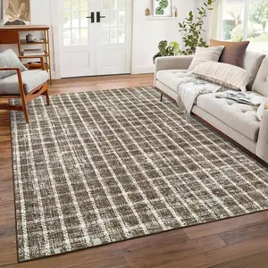 Modern geometric plaid Rug soft non-slip Rug ultra-thin foldable interior decoration carpet for living room kitchen office