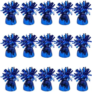 Pack of 15 Blue Balloon Weights for Table Centerpieces, 6 oz, 4.5 In, Birthday Party Decoration