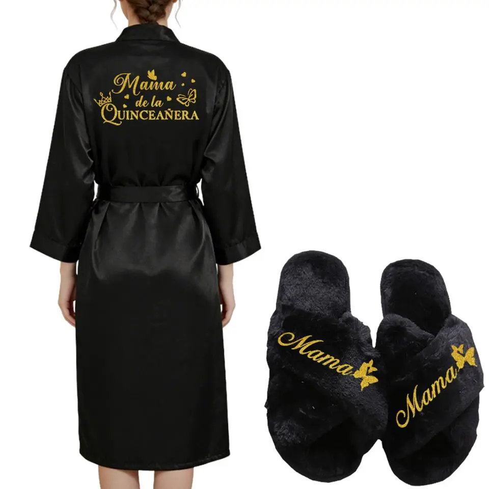 Mis XV Mis Años Long Sleeve Bathrobes Quince Shoes Bathrobe Mama de la Quinceañera Robe Mis 15 Birthday Robes Mis XV Mis Años Long Sleeve Bathrobes Quince Shoes Bathrobe Mama de la Quinceañera Robe Mis 15 Birthday Robes
