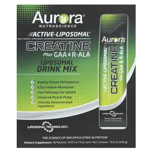 Aurora Nutrascience Active Liposomal®, Creatine Plus GAA & R-ALA, 30 Packets, 0.63 oz (18 g) Each