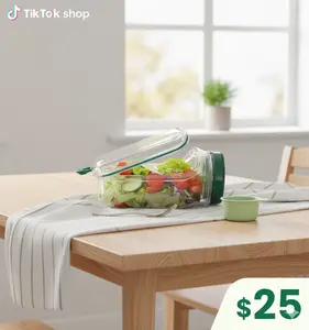 Salad Stack Container with Lid - Durable & Reusable for Fresh Salads & Meal Prep - Perfect for Everyday Use - $25 Value