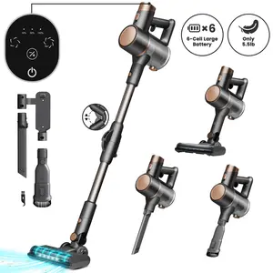 Kissair 2.7lb Lightweight Cordless Handheld Vacuum Cleaner – 90° Bendable Long Tube, 180° Rotatable Brush Head, 2-Speed Suction (15Kpa/29Kpa Max), 2200mAh Battery, 40Min Runtime, 8-in-1 Multi-Function for Pet Hair&Mite Removal, Suitable for Home&Car Use