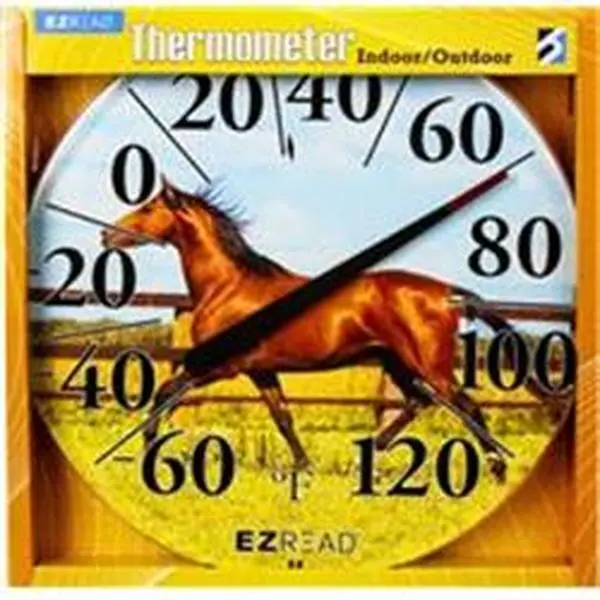 Headwind Consumer 034018 Analog Ezread Dial Thermometer - 12.5 inches UV-Resistant High-Resolution Model with Larger Readout for Horse Owners, Adds Beauty and Color to Measuring Tools