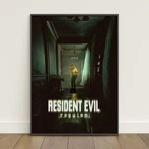 Resident Evil Requiem Poster | Leon Kennedy Wall Art | Game Canvas Print #2