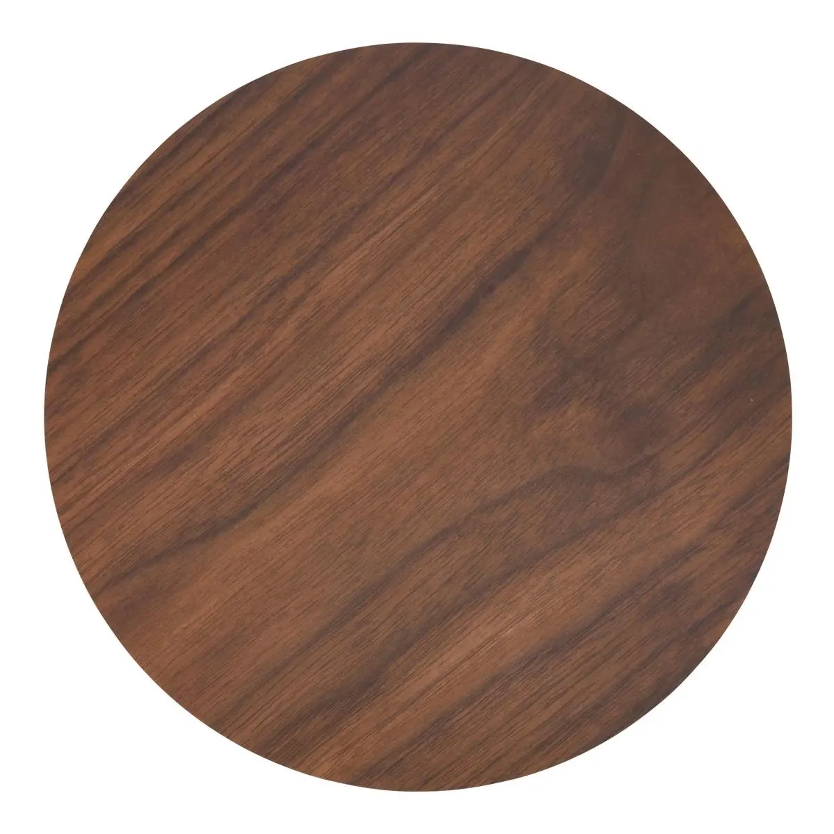 SARO Round Wooden Placemats - 15 in., Sturdy, MDF&Cork, Natural Look, Table Top Use, Brown Printed, Set of 4, Kitchenware Tableware Accessories
