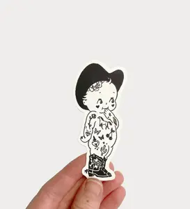 Kewpie Cowgirl Vinyl Sticker