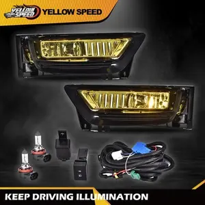 2pcs Front Fog Lights w/Bulbs Kits Fit For 2013-2015 Honda Accord Sedan 4Dr