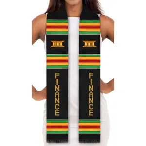 Finance Major Authentic Handwoven Kente Cloth Graduation Stole