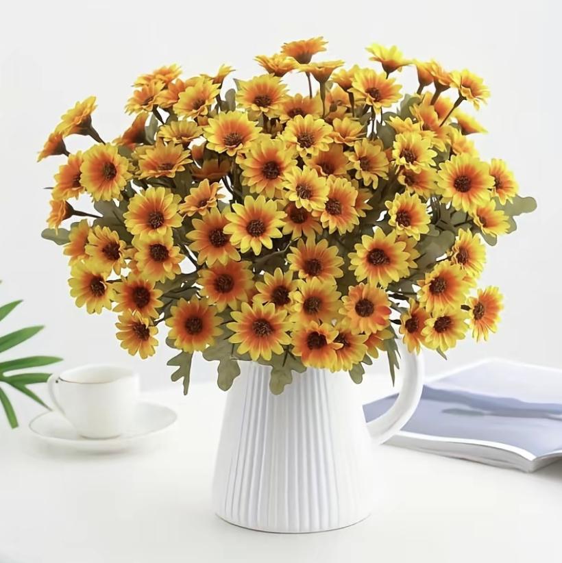 Artificial Flowers for Outdoor Decoration 5 or 10 Packs Faux Daisy Flowers for Fall Decor Realistic Eucalyptus Leaves Silk Mums Fake Plants for Garden Courtyard Patio Lawn Colorful Decorative UV-Resistant Durable Nature Ornaments Artificial Flowers for Outdoor Decoration 5 or 10 Packs Faux Daisy Flowers for Fall Decor Realistic Eucalyptus Leaves Silk Mums Fake Plants for Garden Courtyard Patio Lawn Colorful Decorative UV-Resistant Durable Nature Ornaments