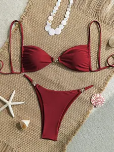 Meghana Women's Sexy Bikini 2 Pieces Set, With Glossy Accessories And Special Fabric