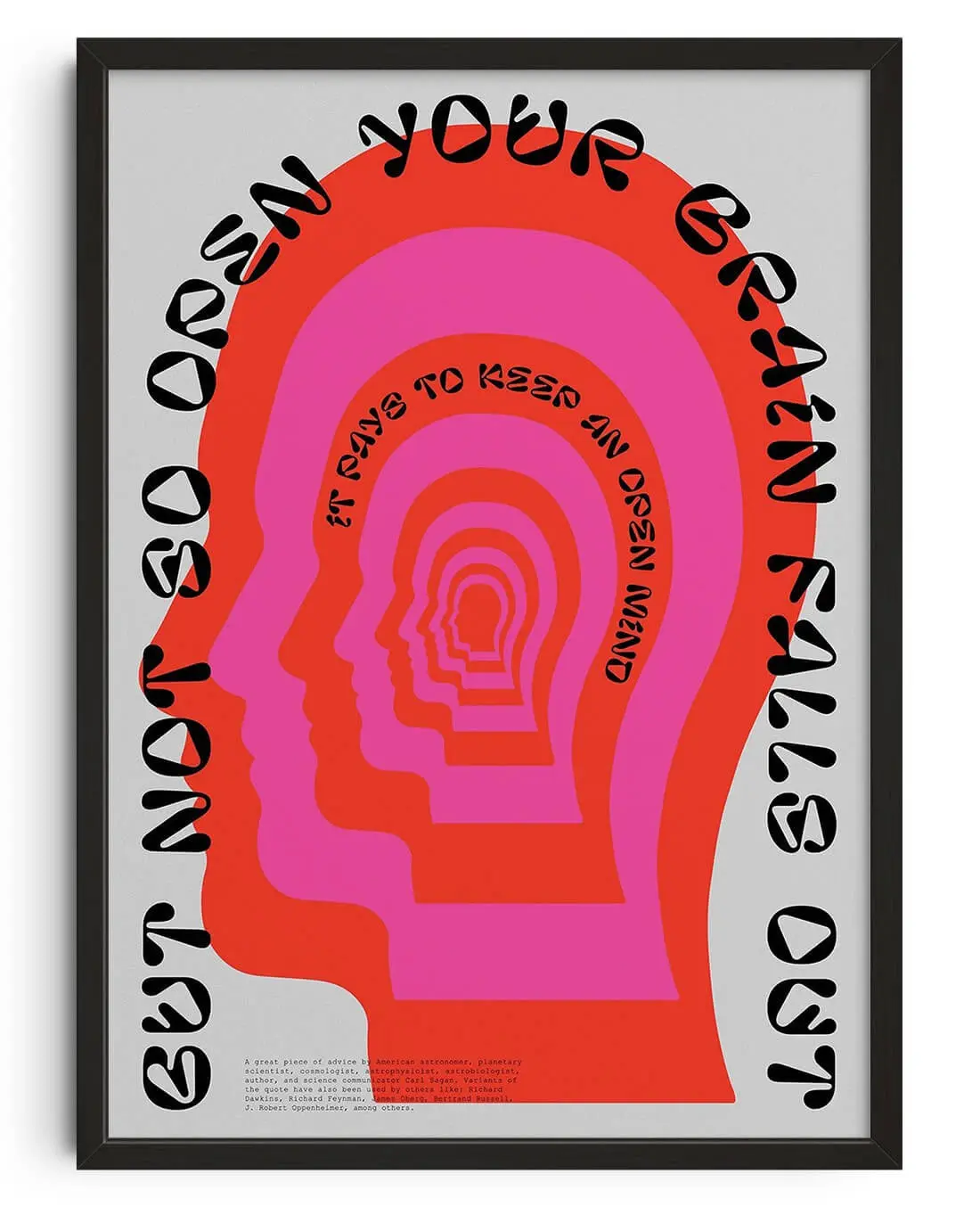 Open Mind Surreal Face Illustration Wall Art Print Poster