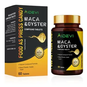 AIDEVI Natgrown Organic Maca & Oyster 60Tablets with Black Peruvian Maca Root Extract Supplement