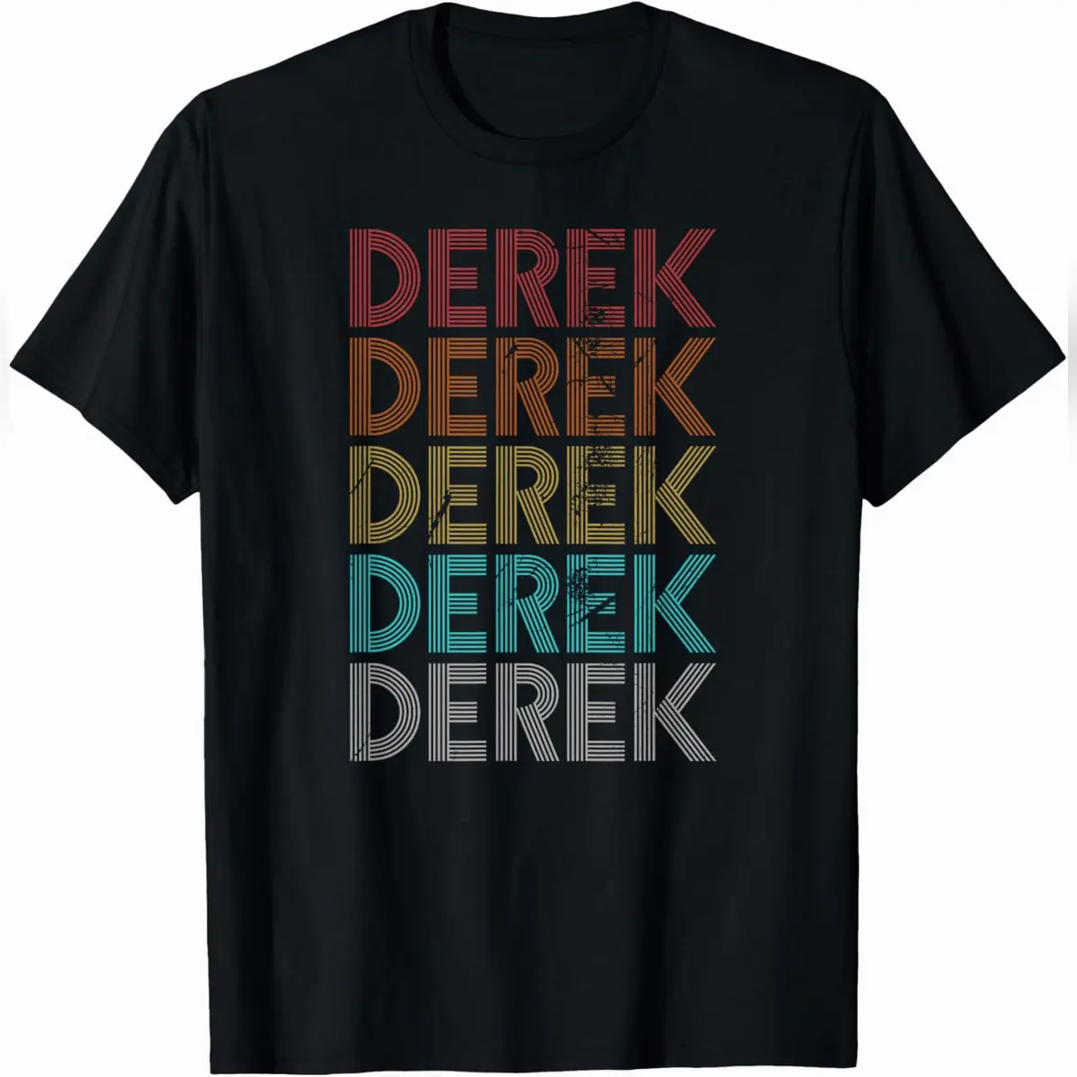 Derek Vintage Graphic T-Shirt in 100% Ring-Spun Cotton, Casual Menswear Style with Round Neck and Relaxed Fit, Tee, Tshirt