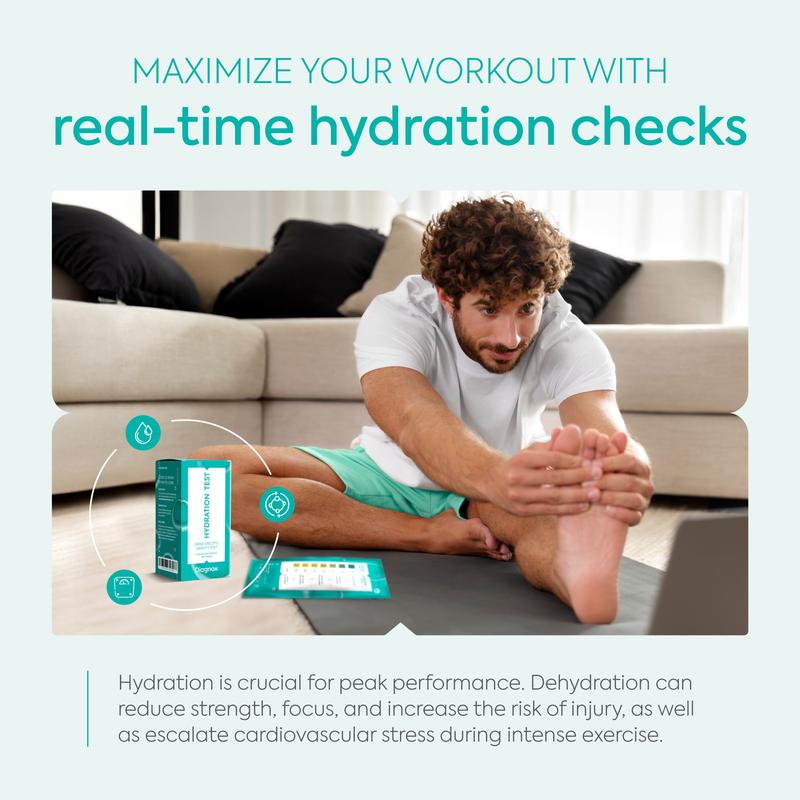 Diagnox Hydration Urine Test - Check Five Levels of Body Hydration and Dehydration - 30 Self Tests