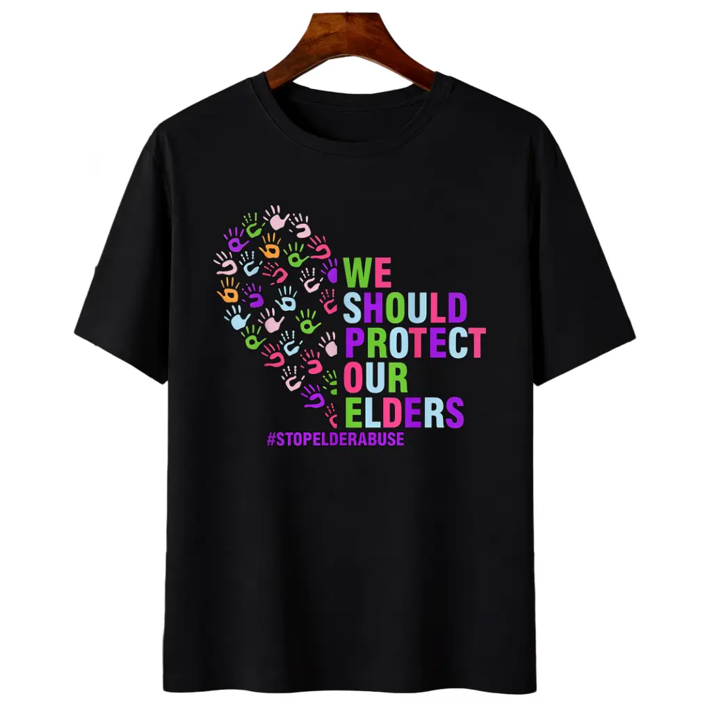 Elder Abuse Awareness Stop Elder Abuse prevention T-Shirt Womenswear Apparel