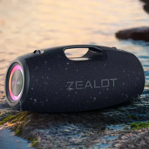 【 ZEALOTs】 Bluetooth Speaker, 100W Wireless Outdoor Speaker with Subwoofer, IP67 Waterproof, RGB Ambient Light, PowerBank, Bluetooth 5.2 Camping, Beach, Gift DSP, Portable Mobile Power Supply, Supports 15 Hours Continuous Playback.