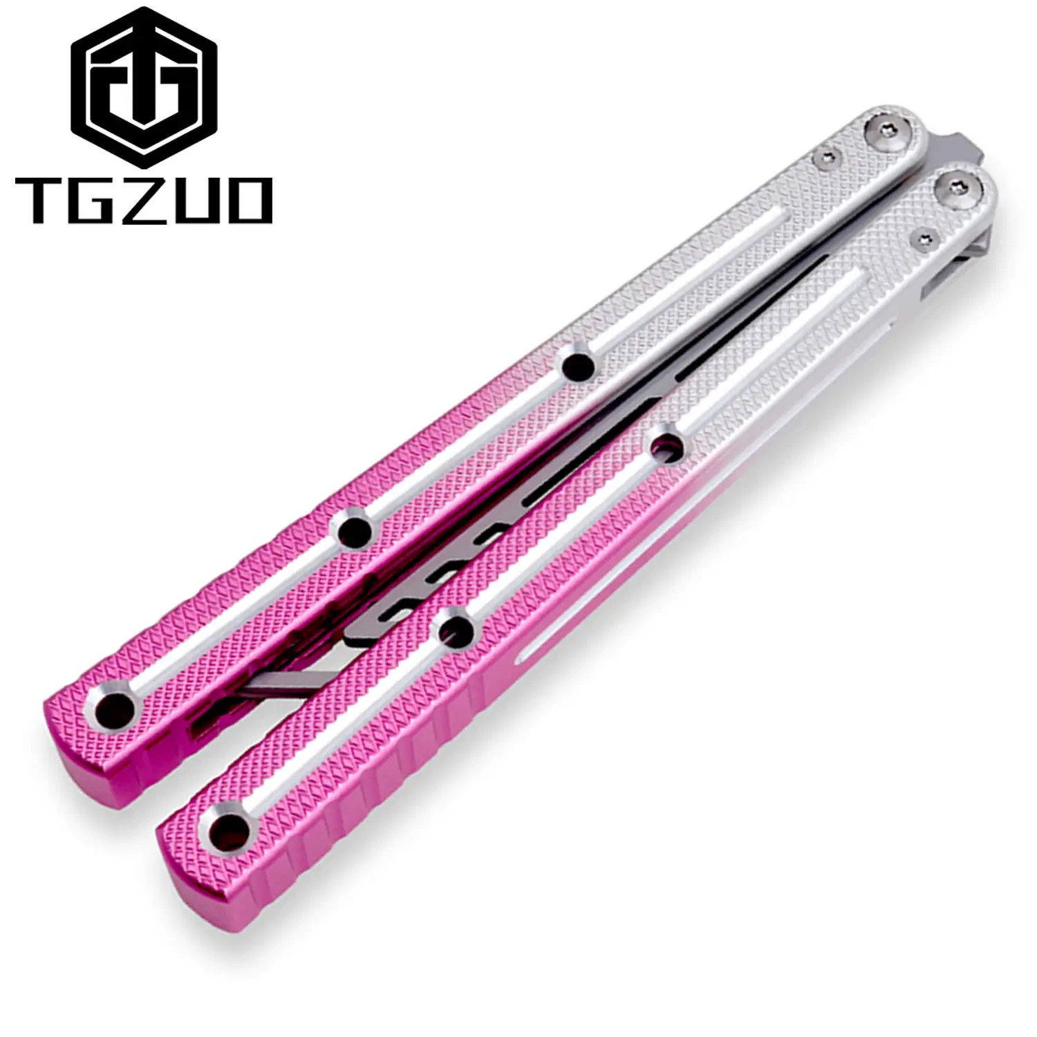 Tgzuo Balisong, Aluminum Alloy Handle, Four Colors Available, Ideal for Beginners, Durable & Lightweight Design, 1pc Flip Tool, Lightweight Build