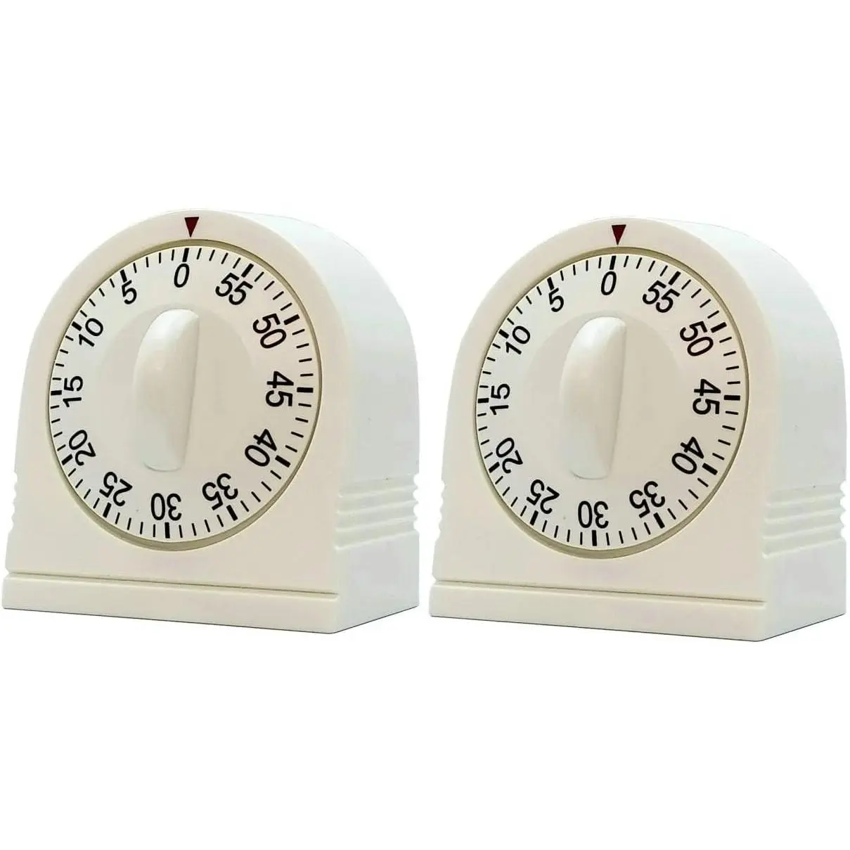 60-Minute Wind-Up Timer, Visual Mechanical Timer with Loud Alarm, Suitable for Classroom, Home, Study, and Cooking Manual Countdown Timer (2 Pack)