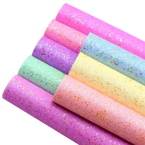 Holographic Chunky Glitter Printed Faux Leather