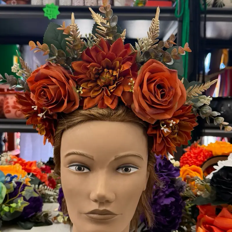 Dia de Los muertos day of the dead Catrina head piece