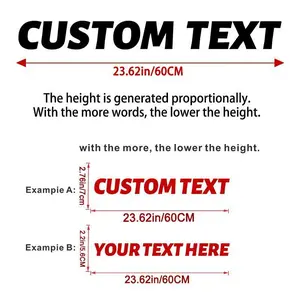 1PC Length60CM Custom Only Text Personalized Car Stickers Waterproof DIY Auto Front Windshield Rear Window Body Vinyl Decals