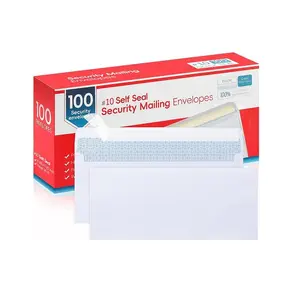 Zzrywuty #10 Letter Size Mailing Envelopes for Business, 100pcs Self Seal Windowless Security Envelopes 4-1/8 x 9-1/2 Inch White 24LB Paper