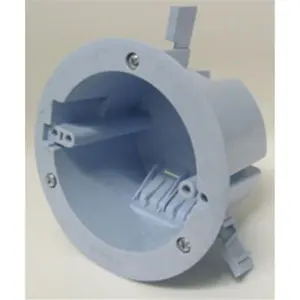 Cantex Industries  EZ18COR 18 cu. in. PVC Round Old Work Ceiling Box