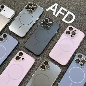 Magnetic Case for iPhone 17 Pro Max 16 15 14 13 Pro Plus Full Lens Protection Cover Dust-Proof Matte Shockproof Phone Case