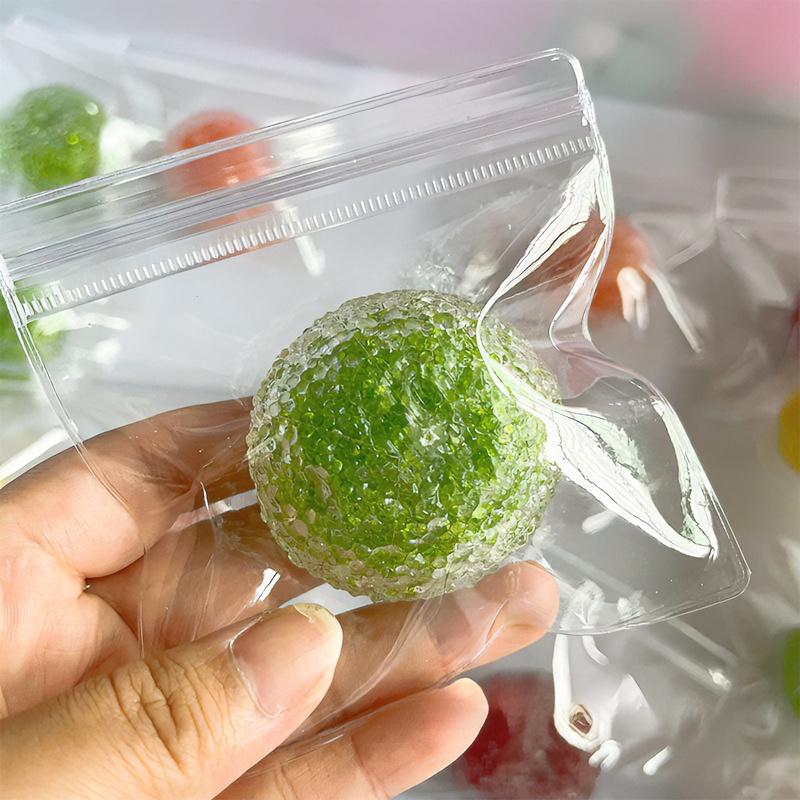 Pawtoto Handcrafted Crystal Mochi Ball Stress Relief Toy Soft TPR No Rebound Giftable Packaging Creative Gifts for Relaxation in Vibrant Colors