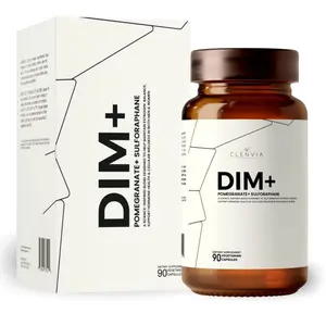 CLENVIA DIM Supplement with Pomegranate & Sulforaphane – Estrogen Supplement for Women and Men – Diindolylmethane with Antioxidant Ingredients – 90 Capsules, Vegan Formula with SGS & Fruit Extracts & Non-GMO