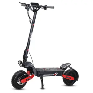 【GT06--1200W 】Adult Electric Foldable Commuter EScooter Speed up to 30MPH 48V 13Plus 11 Off-Road Tires F/R Disc Brakes LED screen front and rear shock absobers