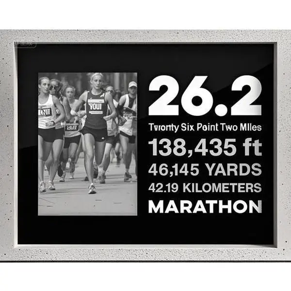 Marathon Distance Photo Frame |   26.2 Miles Running Memorabilia |   Reusable Display for Race Finishers |   Durable Acrylic Keepsake |   Perfect Gift for Runners Decor Glass Hanging Wall