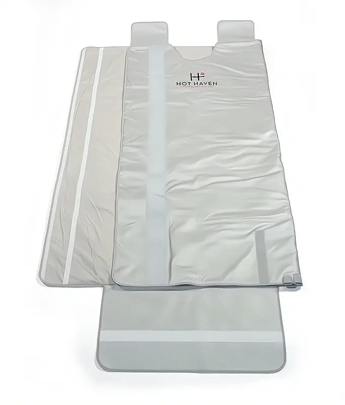 HOT HAVEN, Infrared Sauna Blanket, Portable Sauna, HOT HAVEN Infrared Sauna Blanket - Personal Sauna to Relax & Detox Your Body and Mind - Portable Blanket for Home Sauna Therapy - Plush Thermal Blanket - 71 x 71 inches