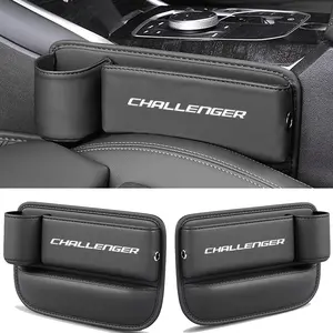 Dodge Challenger Car Seat Gap Storage Box, PU Leather Material, Multi-Functional Design, Easy Clean & Durable, Ideal for Car Interiors, Multifunctional Car Organizer