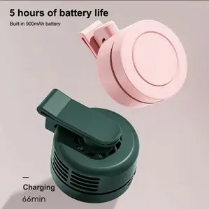 Portable Silent Mini Bladeless Fan Electric Fan - Clip On, 2025 Hands-Free Personal Fans 3-Speed Suspended Neck Fan Wearable Waist Fans, For Outdoor,Travel, Yoga Fitness (Green)