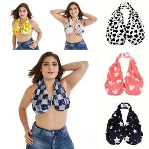 Convenient Water Absorbing And Breathable Towel Bra MG798092 Suitable For Beach Sports Indoor Daily Wear Breastfeeding Bath Towel Hangable Fleece Black Blue