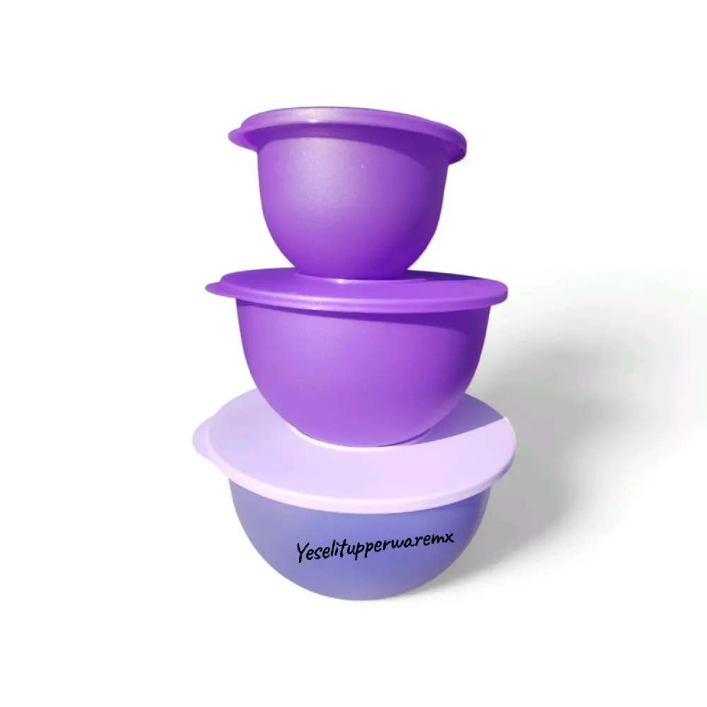 Tupperware Impression bowls Purple  1.3L 2.5L  4.3L