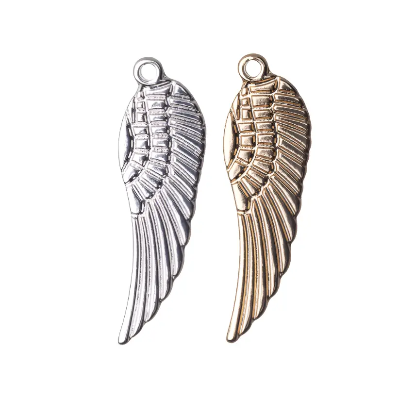 30mm x 9mm Angel Bird Wing Charm - Made of Plated Zinc - Sold Individually - K131