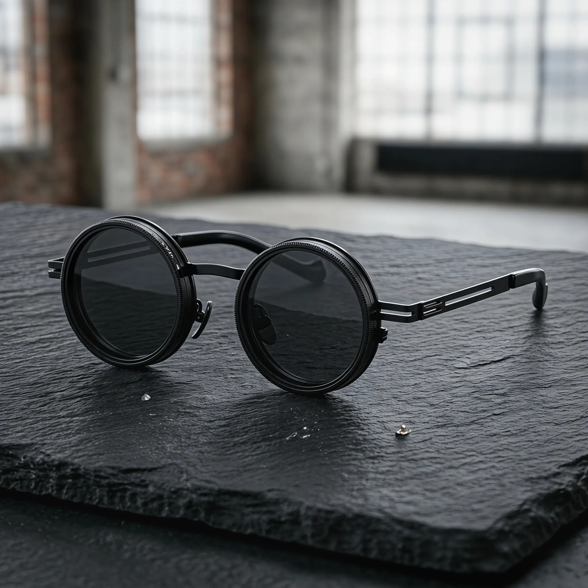 Round Polygon Metal Polarized Sunglasses Retro Classic Vintage MERRY main image 2