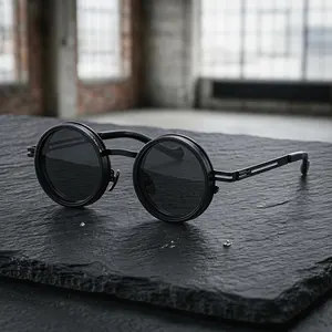 Retro Steampunk Rotating Lens Glasses - Polarized Lenses with UV400 Protection - Industrial-Style Round Vintage Design, Suitable for Men and Women - Adjustable Field of View Brightness; Ideal for Photography, Travel, Festivals, and Stage Wear