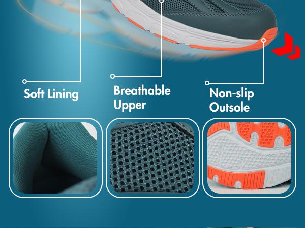 Hawkwell Men's Big Size Plus Size Casual Lightweight Walking Sneakers Sports Shoes