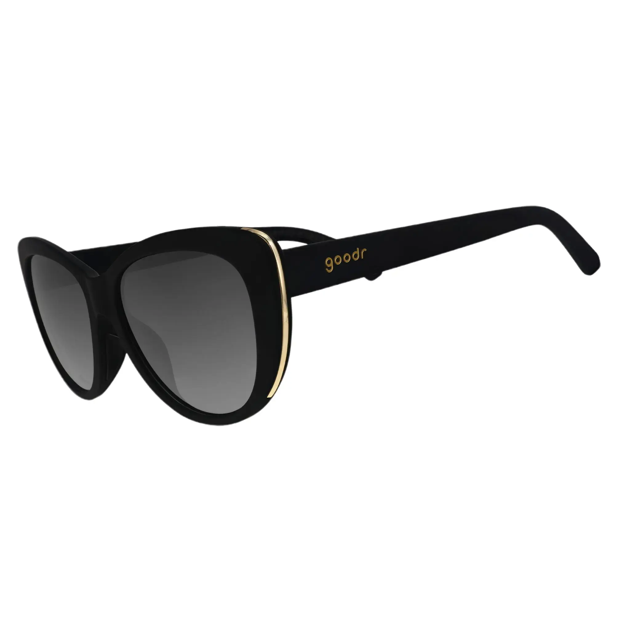 goodr It's Noir, Darling Medium Size (Glam G) Solid Black Frame with Black Lens, UV400, No Slip No Bounce No Tangle goodr It's Noir, Darling Medium Size (Glam G) Solid Black Frame with Black Lens, UV400, No Slip No Bounce No Tangle