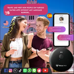 2025 Intelligent Translator Ai102 round Multi-Language Portable AI Translator Bluetooth Language Simultaneous Real-Time Interpretation Device