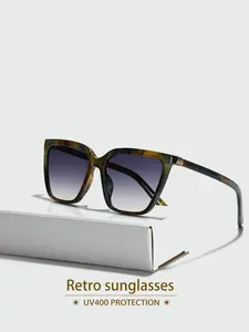 Retro Cat Eye Frame Sunglasses, Trendy Tinted Lens Sunglasses for Everyday Use, Fashion Accessories for Outdoor Activities