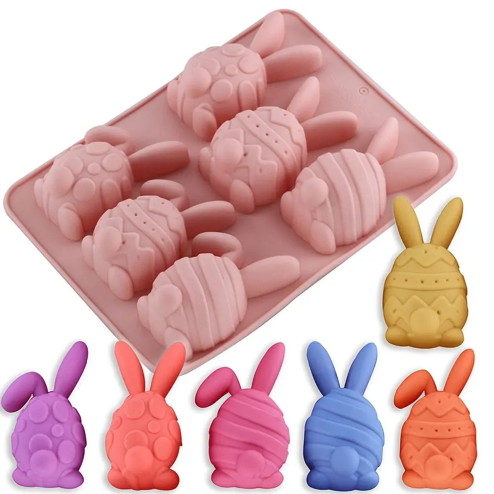 1pc BPA-Free Silicone Easter Rabbit Egg Mold, Easter Baking Tool for Cake Decorating, Pastry Making & Chocolate Sweet Moulds, Kitchenware for Baking Enthusiasts