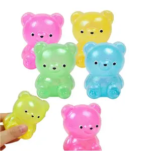 Easter gift set of 3: Stress-relief bear, squeeze bear, glitter bear, foam bear, creative soft and cute stress-relief toy