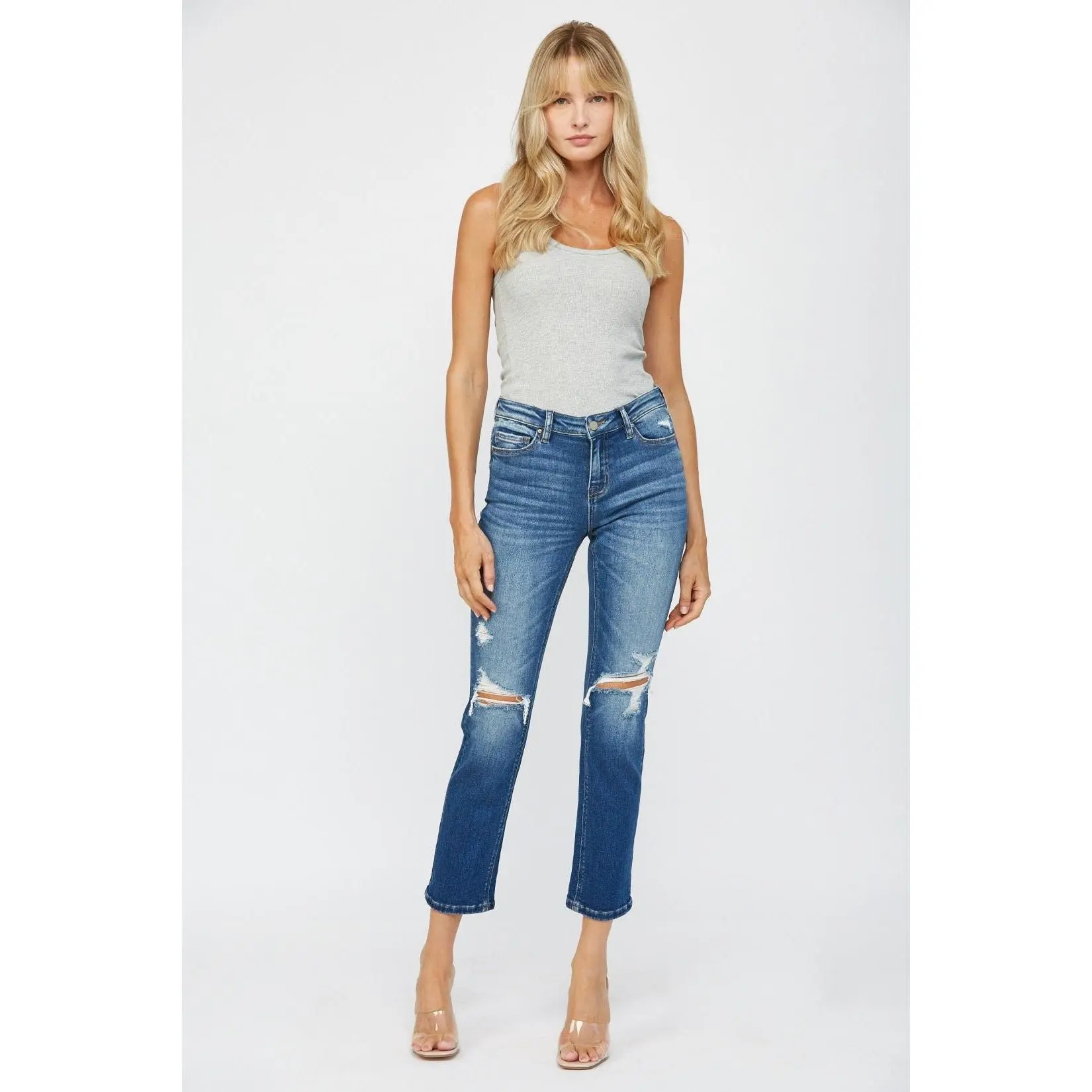 Chasing Time Mica Jeans-Dark