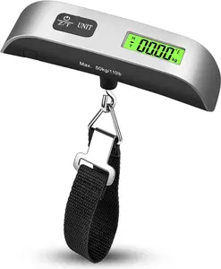 Upgraded Version Rechargeable Luggage scale Digital Scale with Multifunction Straps Traveling Gadgets Weighing 110 Pounds Portable Backpack Scale Rubber Paint Handle