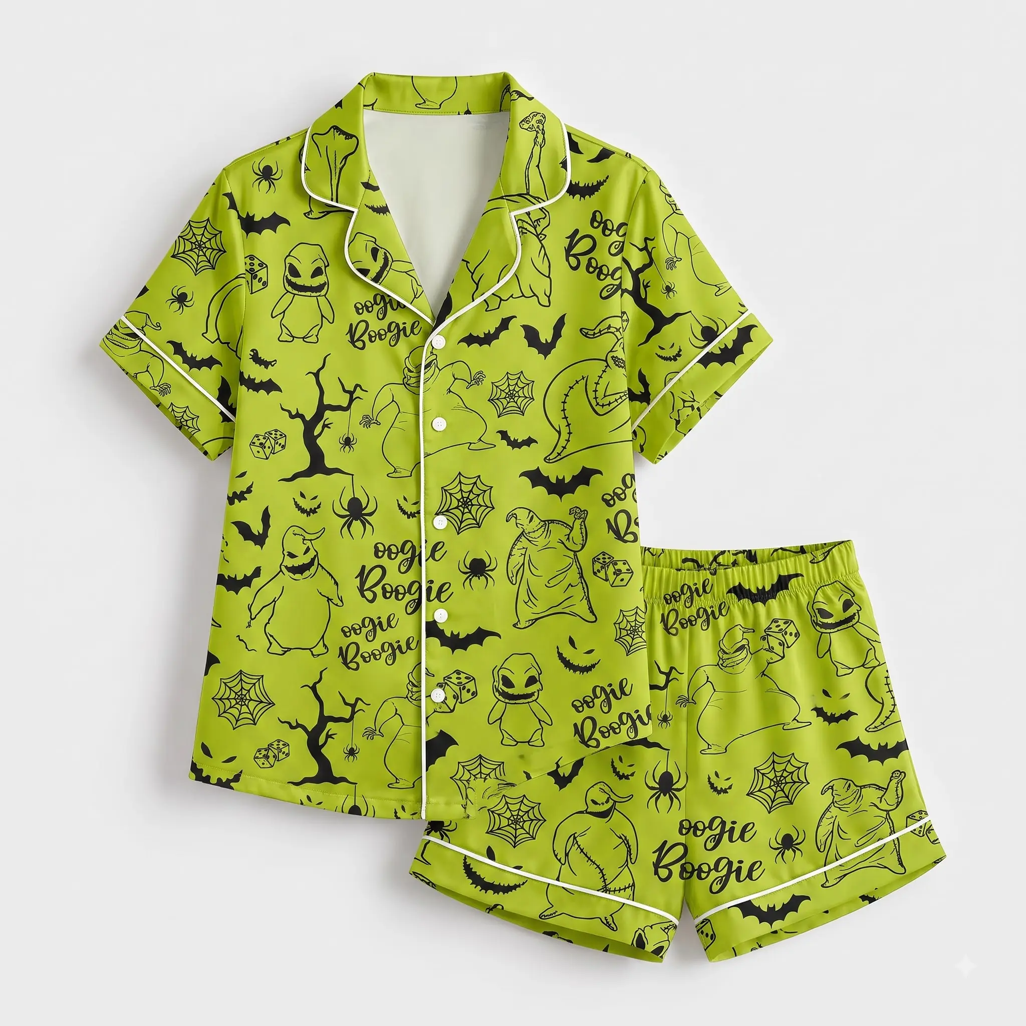 Halloween Neon Monster Pajamas B00gie Man Pajamas Set Nightmre Bef0re Christm Horror Halloween Pants